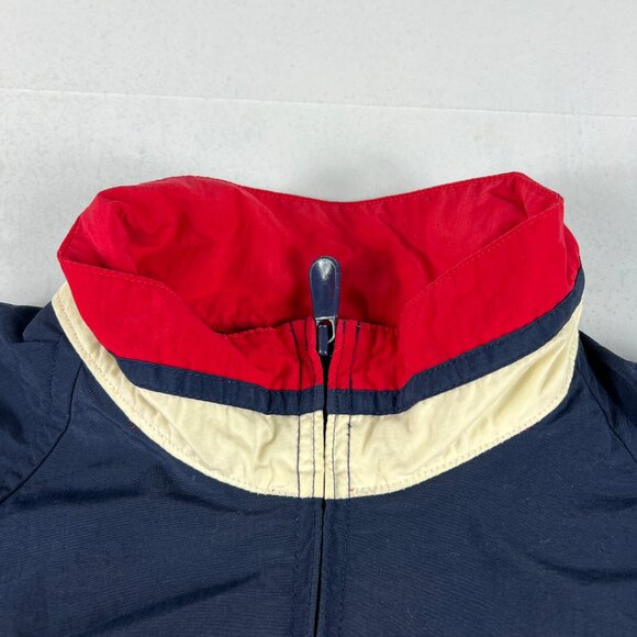 VTG Nautica Challenge Jacket Medium Blue Faded 1/4 Zip Pullover Windbreaker - Picture 5 of 16